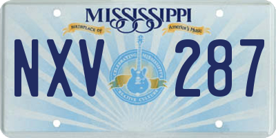 MS license plate NXV287