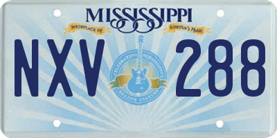MS license plate NXV288