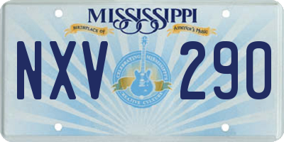 MS license plate NXV290