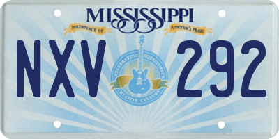 MS license plate NXV292