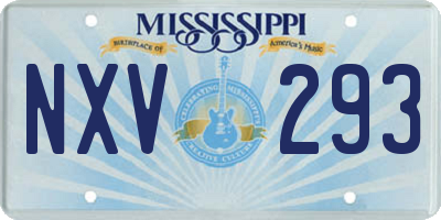 MS license plate NXV293