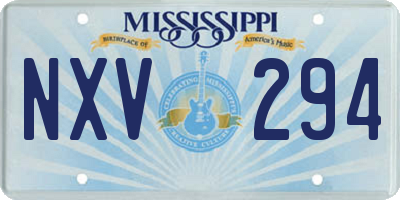 MS license plate NXV294