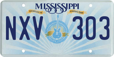 MS license plate NXV303