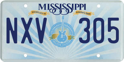 MS license plate NXV305