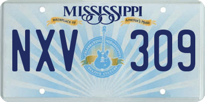MS license plate NXV309