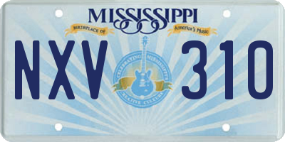 MS license plate NXV310