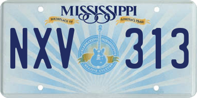 MS license plate NXV313