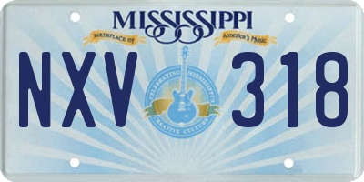 MS license plate NXV318
