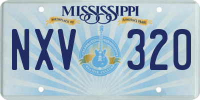 MS license plate NXV320