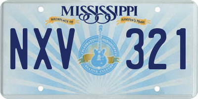 MS license plate NXV321