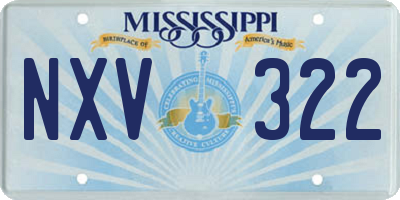 MS license plate NXV322