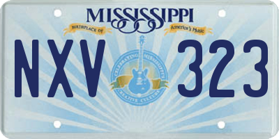MS license plate NXV323
