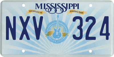 MS license plate NXV324