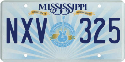 MS license plate NXV325