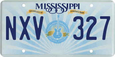 MS license plate NXV327