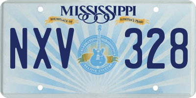 MS license plate NXV328