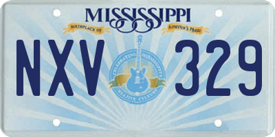 MS license plate NXV329