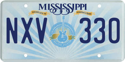 MS license plate NXV330