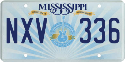 MS license plate NXV336
