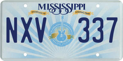 MS license plate NXV337