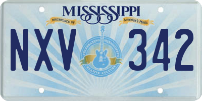 MS license plate NXV342