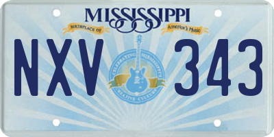 MS license plate NXV343