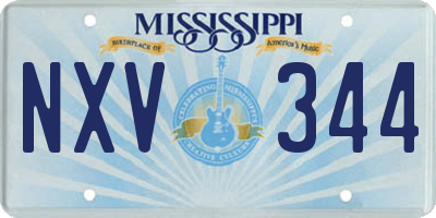 MS license plate NXV344