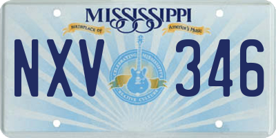 MS license plate NXV346