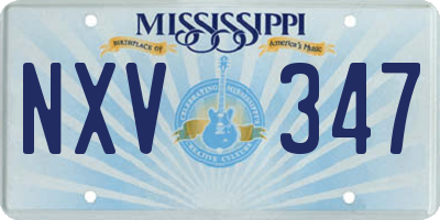 MS license plate NXV347