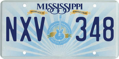 MS license plate NXV348