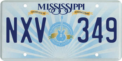 MS license plate NXV349