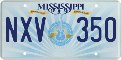MS license plate NXV350