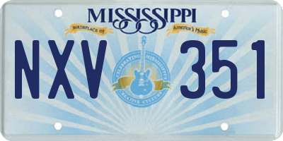 MS license plate NXV351