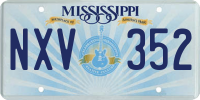 MS license plate NXV352