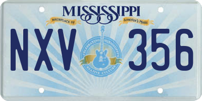 MS license plate NXV356