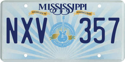 MS license plate NXV357