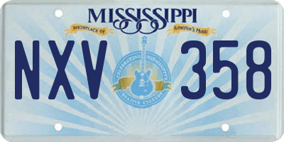 MS license plate NXV358