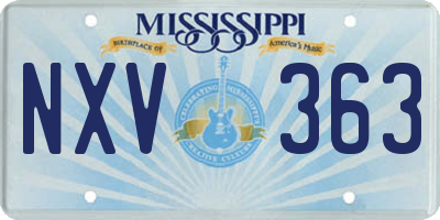 MS license plate NXV363