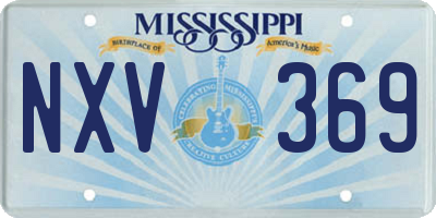 MS license plate NXV369