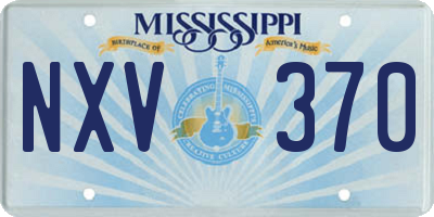 MS license plate NXV370