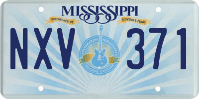 MS license plate NXV371