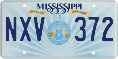 MS license plate NXV372
