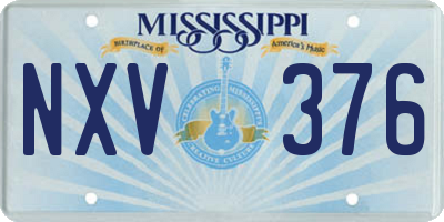 MS license plate NXV376
