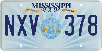 MS license plate NXV378