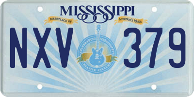 MS license plate NXV379