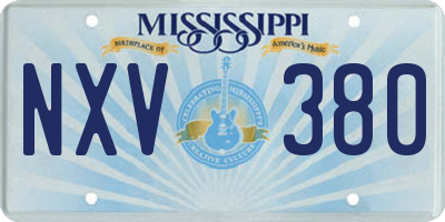 MS license plate NXV380