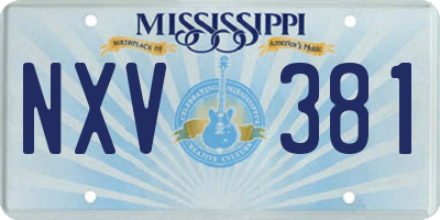 MS license plate NXV381