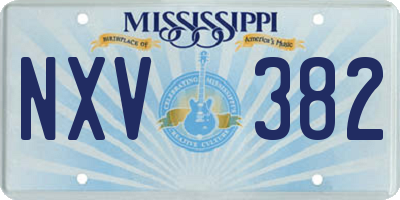 MS license plate NXV382