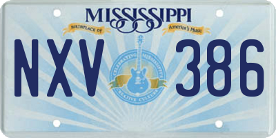 MS license plate NXV386