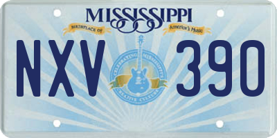 MS license plate NXV390